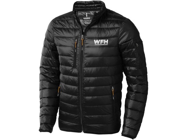 Chaqueta ligera plumón natural hombre Scotia Negro intenso detalle 37