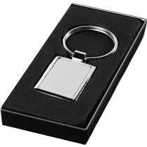 Llavero en estuche acabado brillante personalizado plata Llavero en estuche acabado brillante personalizado plata