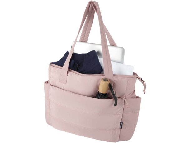 Bolsa tote Puffer acolchada reciclada GRS para portátil 15,6 detalle 14