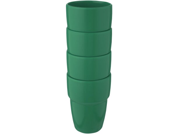 Set de regalo de 4 vasos apilables de 280 ml Staki Verde detalle 24