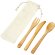 Cubiertos de bambú Celuk con funda, set completo eco-friendly Natural detalle 1