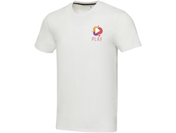 Camiseta unisex reciclada Aware Avalite con trazabilidad QR Blanco detalle 13