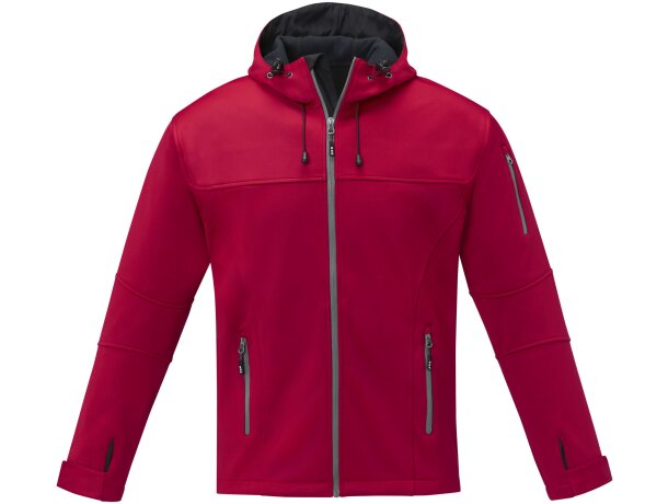 Chaqueta softshell Match para hombre de tres capas Elevate Rojo detalle 2