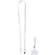 Lanyard de plástico reciclado para smartphone Franz Blanco detalle 9