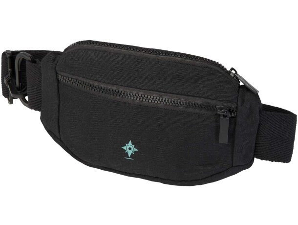 Bolso cruzado Crescent en algodón y poliéster reciclado Negro intenso detalle 5