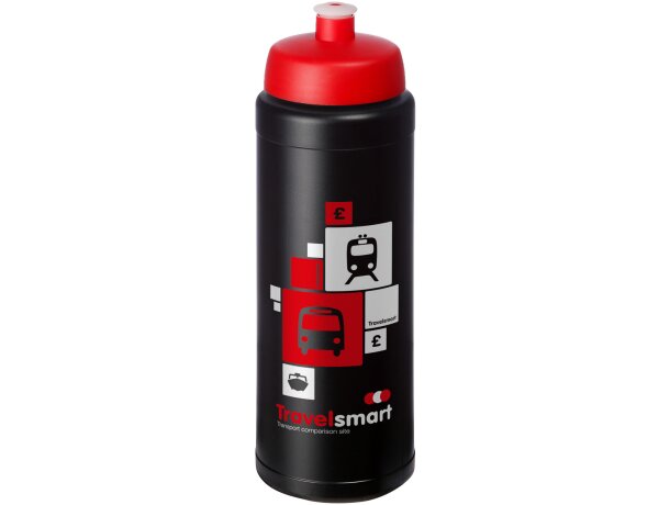 Baseline® Plus Bidón deportivo con tapa de 750 ml con asa Negro intenso/rojo detalle 3