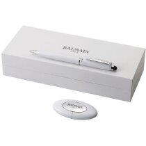 conjunto en estuche de bolígrafo con puntero y memoria usb personalizada blanca conjunto en estuche de bolígrafo con puntero y memoria usb personalizada blanca