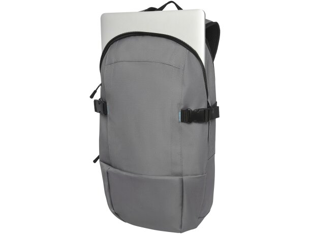 Mochila para portátil de 15 de PET reciclado GRS 8L Baikal Gris detalle 9