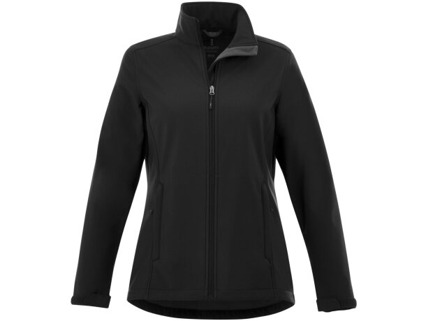 Chaqueta softshell de mujer Maxson impermeable transpirable Negro intenso detalle 30
