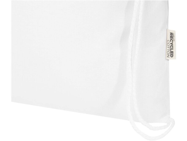Bolsa con cuerdas Peru Blend de algodón reciclado GRS 5L Blanco detalle 14