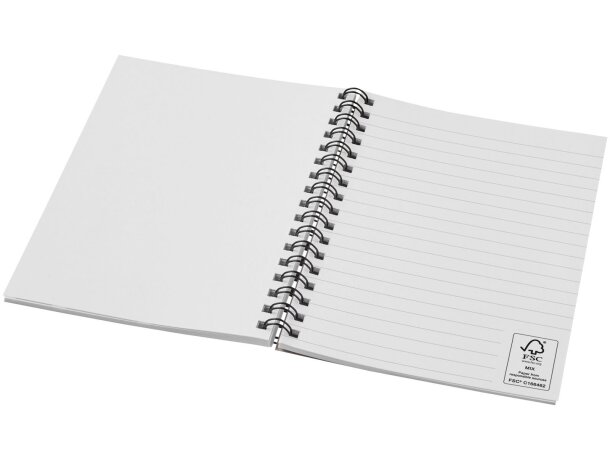 Cuaderno espiral A6 Desk-Mate reciclado 50 hojas personalizable Rojo detalle 9