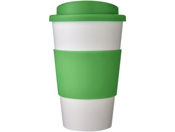 Vaso térmico 350ml con agarradera Americano Blanco/verde detalle 106