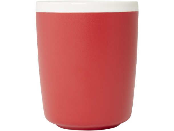 Taza cerámica Lilio 310ml acabado mate con interior brillante Rojo detalle 1