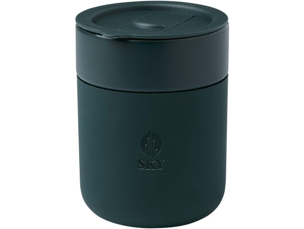 Vaso de cerámica Java 330ml con tapa antiderrames Verde detalle 11