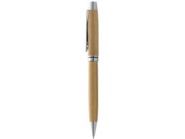 Bolígrafo de bambú con clip