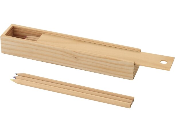 Set de 12 Lápices en madera personalizada blanco roto Set de 12 Lápices en madera personalizada blanco roto