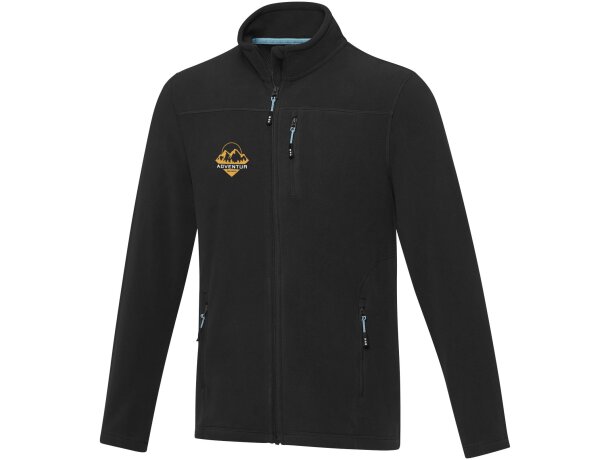 Chaqueta polar reciclada GRS con cremallera hombre Amber Negro intenso detalle 21
