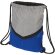 Mochilas de cuerdas personalizadas baratas con dos bolsillos poliéster 600D Azul real/gris detalle 11