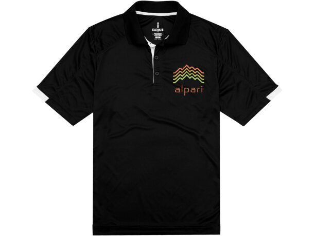 Polo manga corta unisex kiso de Elevate 150 gr Negro intenso detalle 13