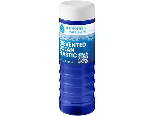 Bidón 750ml Eco Treble con tapa rosca plástico oceánico reciclado Azul/blanco detalle 13