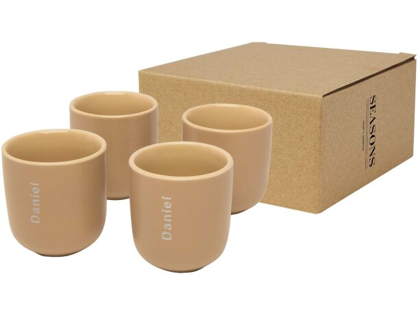 Set de cuatro tazas de expreso Male 90ml en cerámica detalle 12