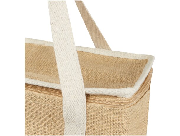 Bolsa tote de yute Juta con aislamiento térmico 19 litros Natural/blanco detalle 5