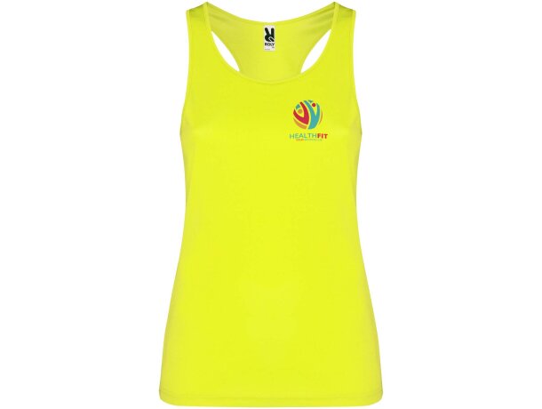 Camiseta deportiva sin mangas mujer Shura Roly cool fit detalle 5