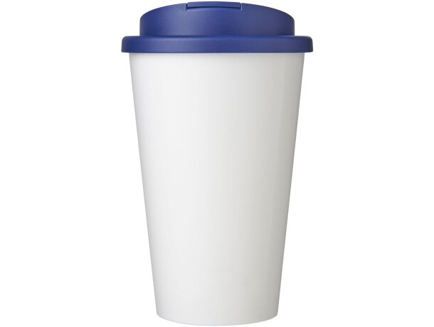 Brite-Americano® vaso 350 ml con tapa antigoteo Blanco/azul detalle 1