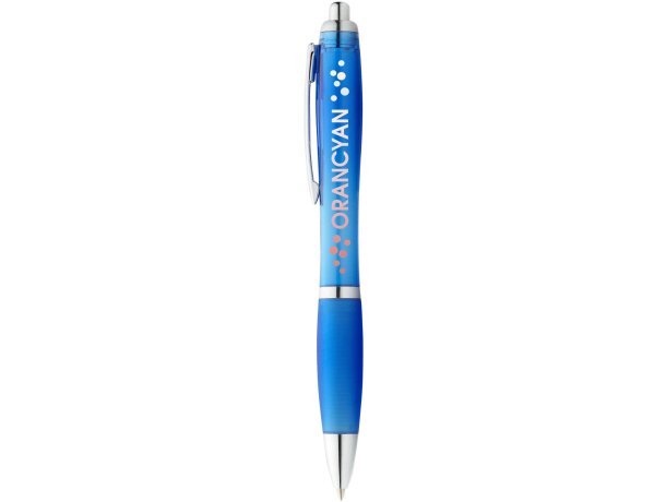 Bolígrafo Nash con cuerpo y empuñadura del mismo color grabado