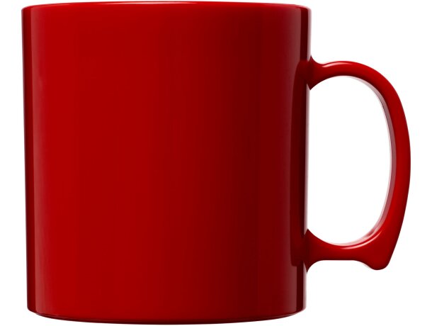 Taza plástico san 300ml con asa integrada personalizable Rojo detalle 11