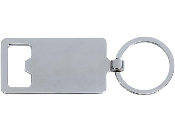 Llavero bambú con abrebotellas Snapper acero inoxidable Natural detalle 3