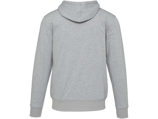 Sudadera sherpa con cremallera y capucha Natron Gris mezcla detalle 3