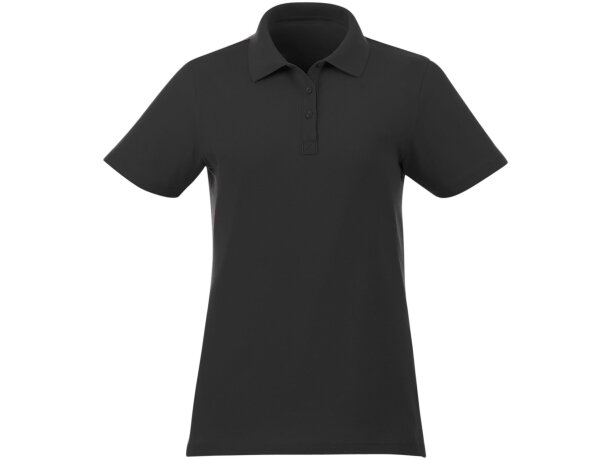 Polo de manga corta para mujer Liberty Negro intenso detalle 17