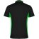 Polo deportivo unisex manga corta Roly Montmelo transpirable Negro intenso/lima detalle 2