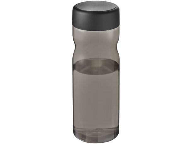 Bidón deportivo de 650 ml con tapa de rosca personalizado transparente claro/gris