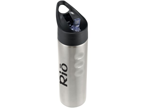 Bidón de 750 ml de acero inoxidable personalizado plateado