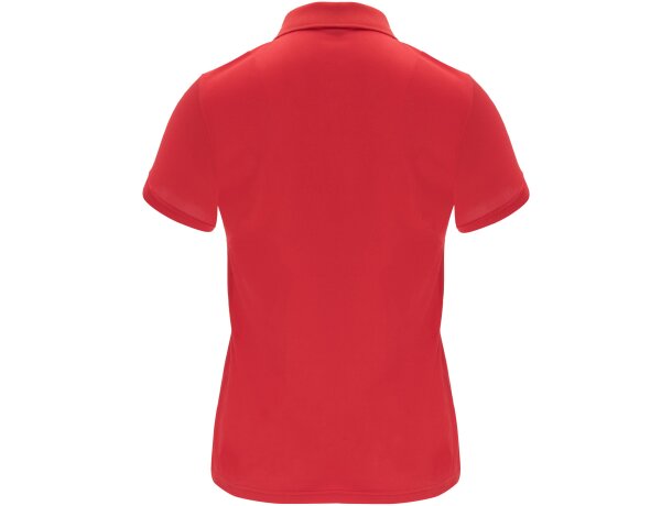 Polo deportivo de manga corta para mujer Monzha Roly Rojo detalle 42