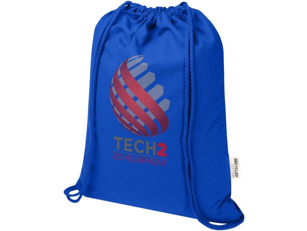 Bolsa con cuerdas Peru Blend de algodón reciclado GRS 5L Azul real detalle 26