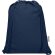 Bolsa con cuerdas Peru Blend de algodón reciclado GRS 5L Azul marino detalle 17
