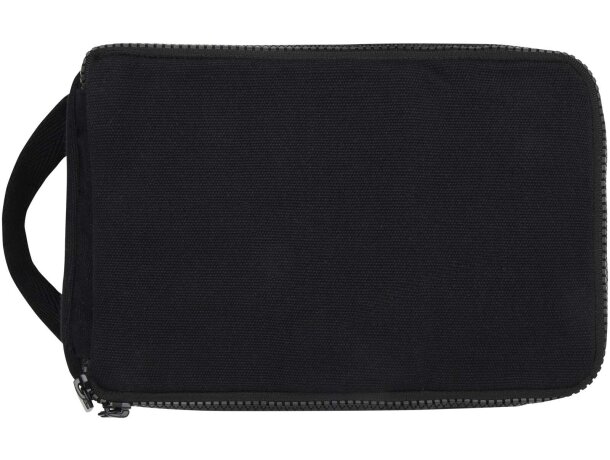 Neceser organizador Aware Pack de algodón reciclado Negro intenso detalle 8