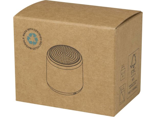 Altavoz Bluetooth Velkis con plástico reciclado y correa Negro intenso detalle 9