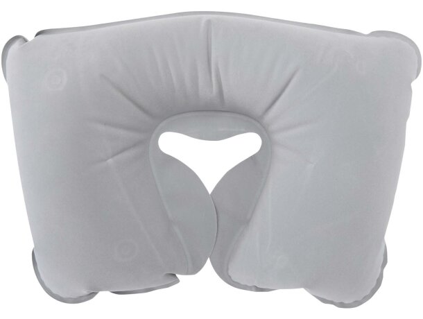 Almohada inflable Traveler con válvula para viajes Gris detalle 8
