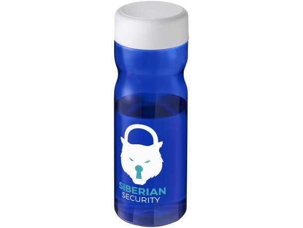 Bidón deportivo de 650 ml con tapa de rosca H2O Active® Base Tritan™ Azul/blanco detalle 29