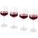 Juego de 4 copas de vidrio para vino tinto Geada Transparente claro detalle 4
