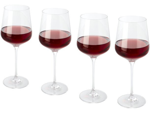 Juego de 4 copas de vidrio para vino tinto Geada Transparente claro detalle 4