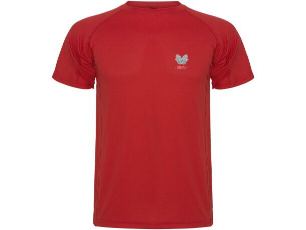 Camiseta deportiva infantil Montecarlo Roly punto piqué Rojo detalle 36