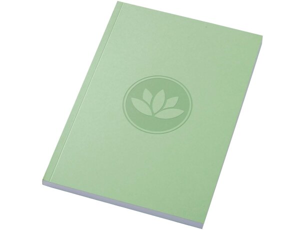 Libreta A5 Novella Austen papel reciclado certificado FSC Verde detalle 11