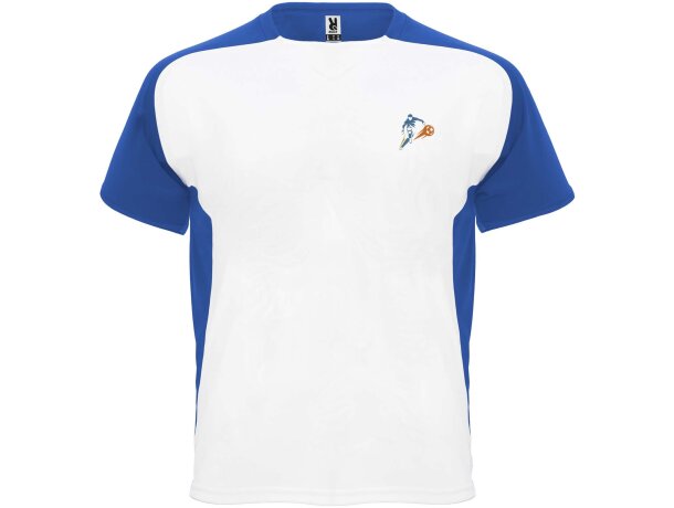 Camiseta deportiva Bugatti Roly cool fit unisex Blanco/azul real detalle 1
