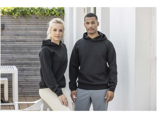 Sudadera deportiva unisex con punto indesmallable Danali Negro intenso detalle 4