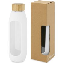 Botella de vidrio borosilicato de 600 ml con agarre de silicona Tidan